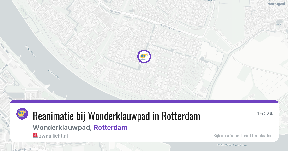 Reanimatie bij Wonderklauwpad in Rotterdam — 19 jul 2026