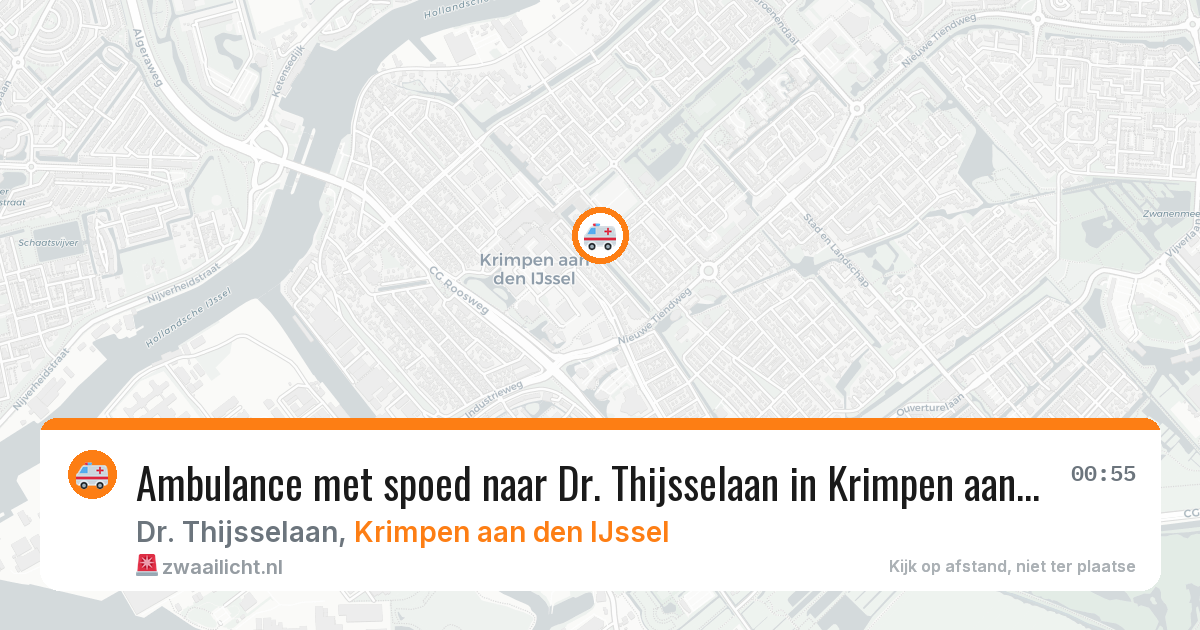 Ambulance met spoed naar Dr. Thijsselaan in Krimpen aan den IJssel — 12 aug 2026