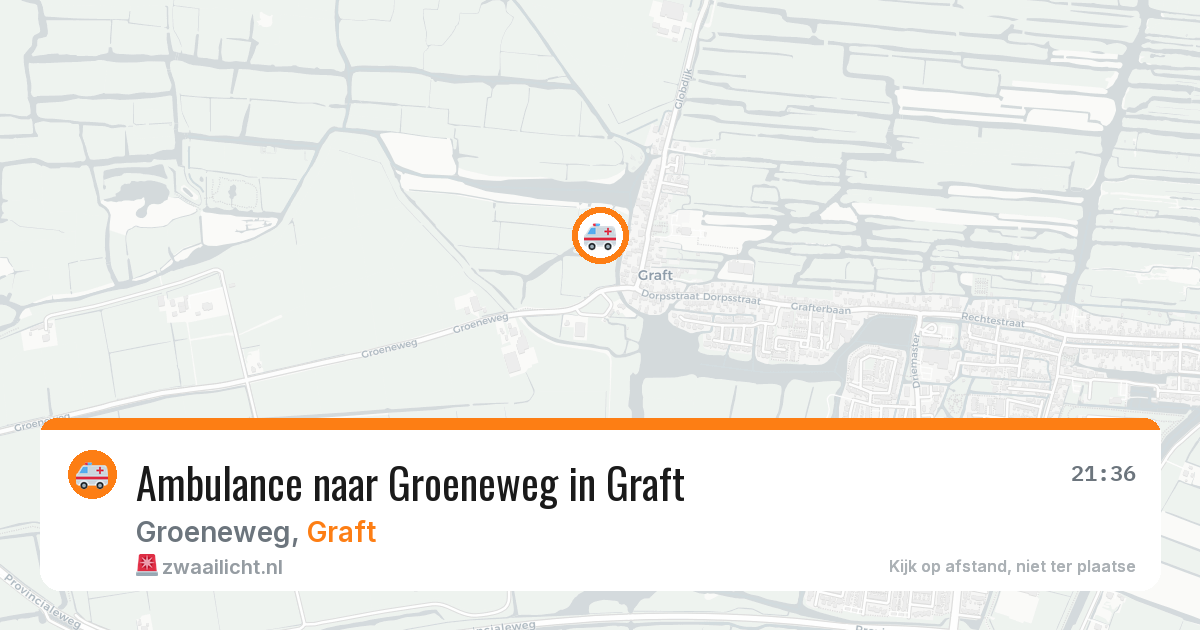 Ambulance naar Groeneweg in Graft — 9 jun 2026