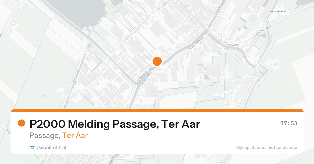 P2000 Melding Passage, Ter Aar — 14 aug 2026