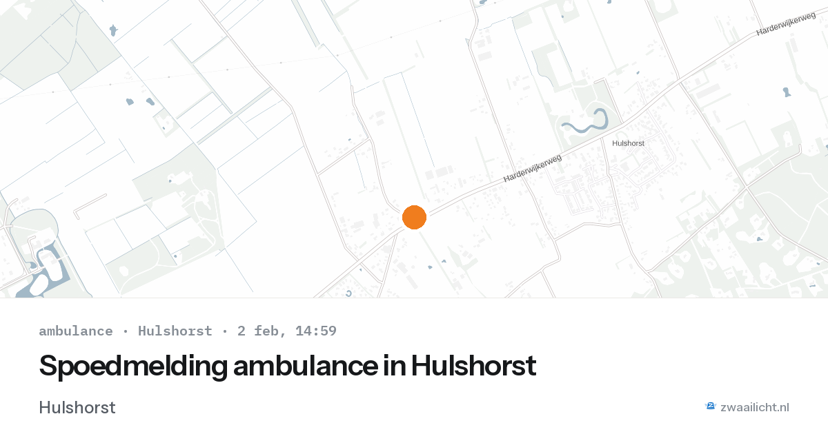 Spoedmelding ambulance in Hulshorst — 2 feb 2026