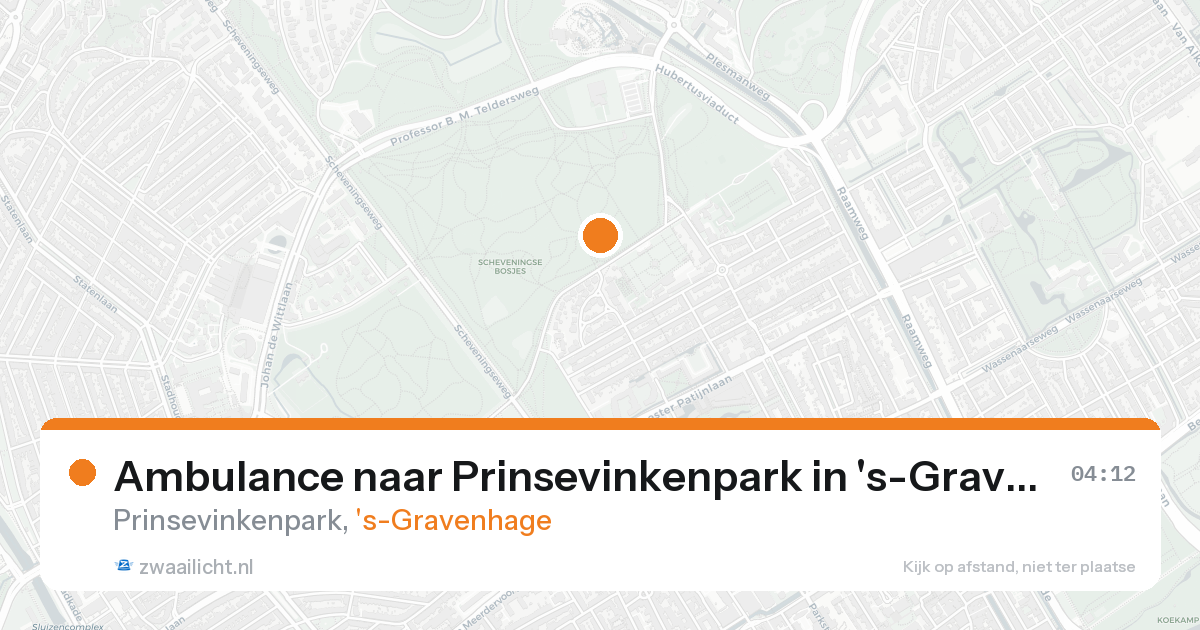 Ambulance naar Prinsevinkenpark in 's-Gravenhage — 24 aug 2026