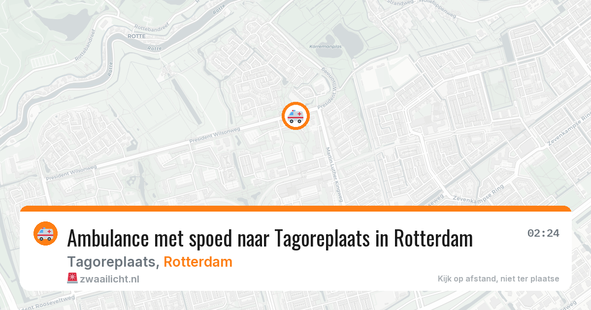 Ambulance met spoed naar Tagoreplaats in Rotterdam — 24 jun 2026