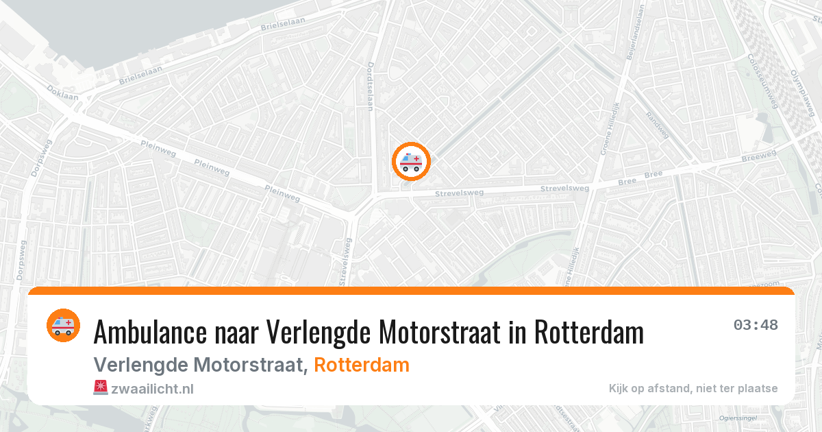 Ambulance naar Verlengde Motorstraat in Rotterdam — 20 apr 2026