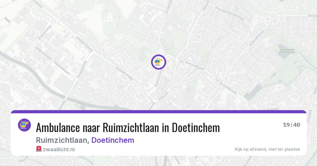 Ambulance naar Ruimzichtlaan in Doetinchem — 21 jun 2026