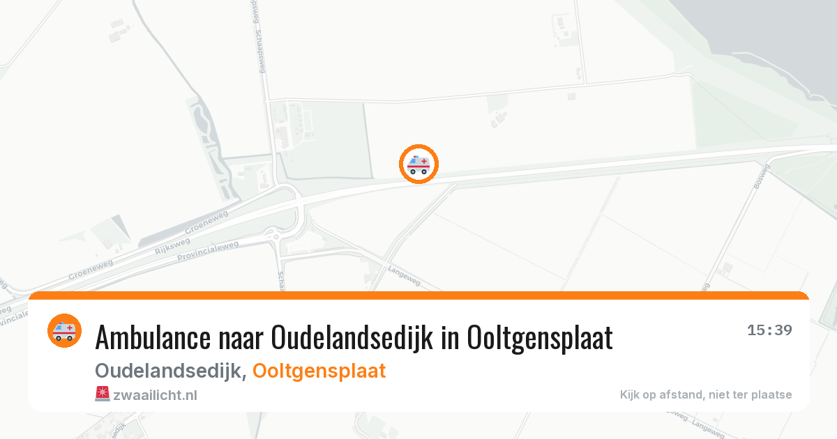 Ambulance naar Oudelandsedijk in Ooltgensplaat — 13 jul 2026