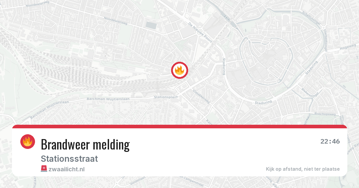 Brandweer melding — 16 mei 2026