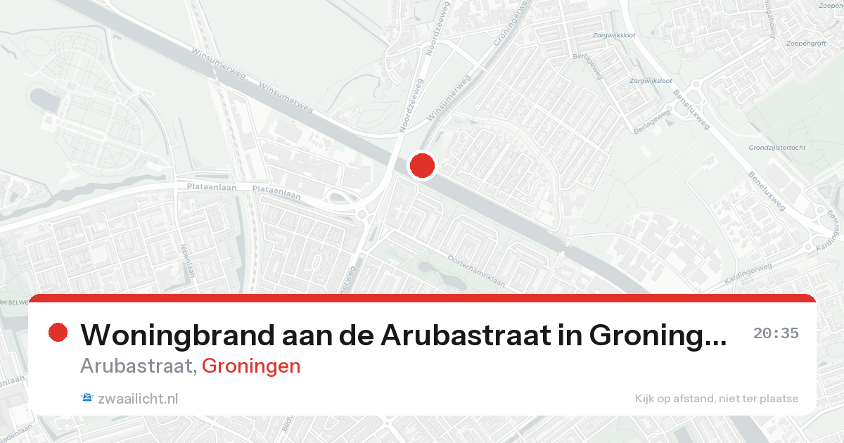 Woningbrand aan de Arubastraat in Groningen — 25 aug 2026