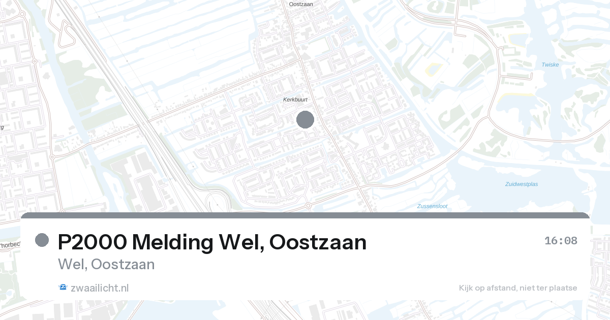 P2000 Melding Wel, Oostzaan — 27 aug 2026