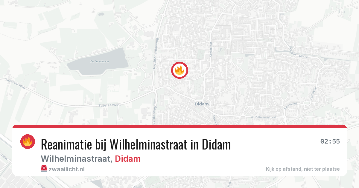 Reanimatie bij Wilhelminastraat in Didam — 4 jul 2026