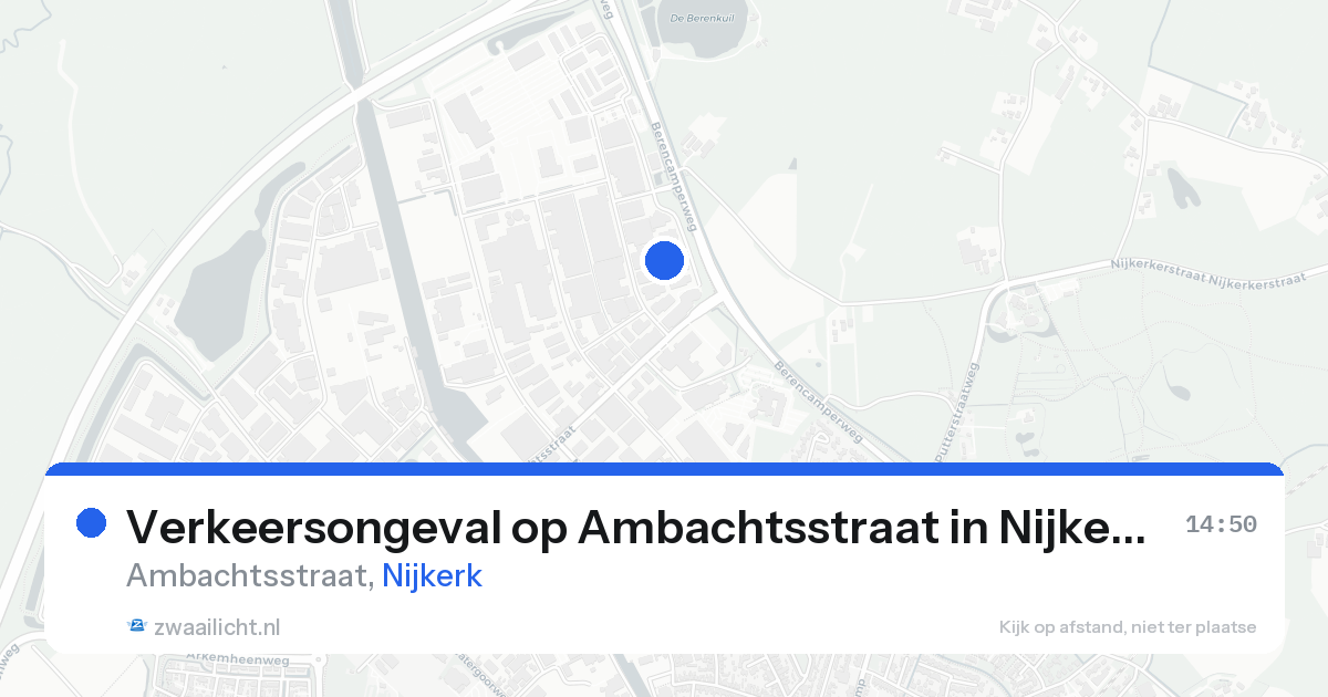 Verkeersongeval op Ambachtsstraat in Nijkerk — 22 mei 2026