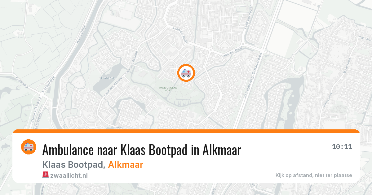 Ambulance naar Klaas Bootpad in Alkmaar — 16 jun 2026