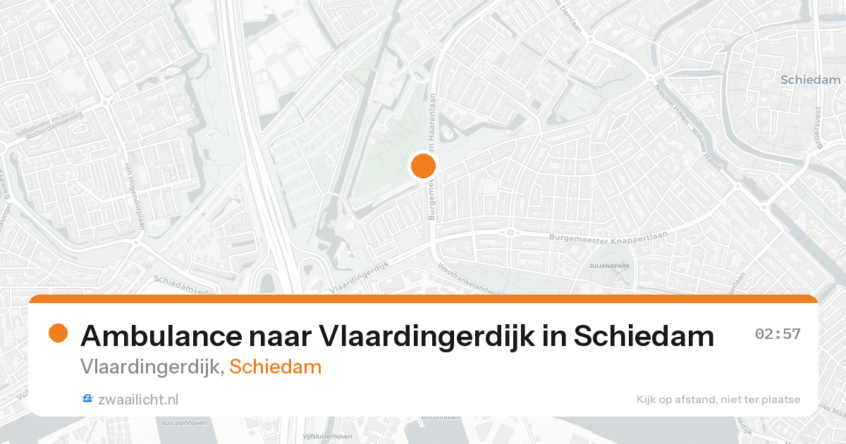 Ambulance naar Vlaardingerdijk in Schiedam — 17 aug 2026