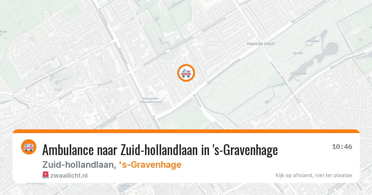 Ambulance naar Zuid-hollandlaan in 's-Gravenhage — 8 jun 2026