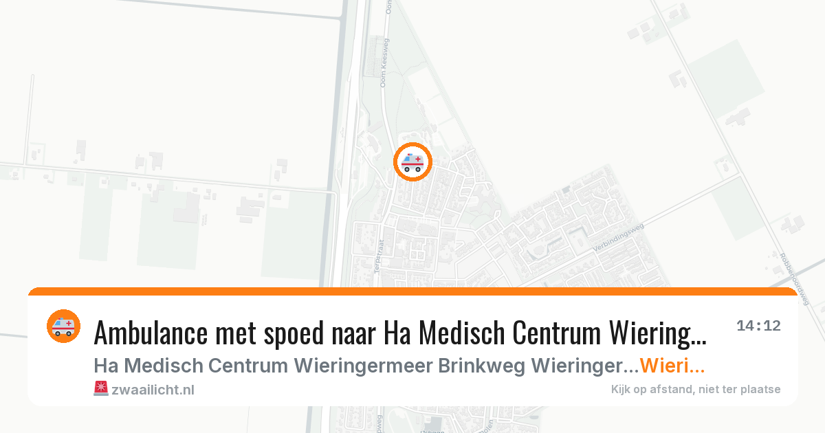 Ambulance met spoed naar Ha Medisch Centrum Wieringermeer Brinkweg Wieringerwerf in Wieringerwerf — 29 jun 2026