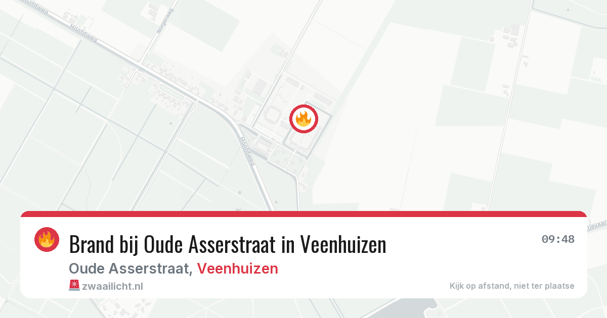 Brand bij Oude Asserstraat in Veenhuizen — 4 aug 2026