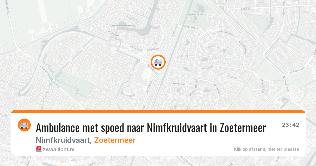Ambulance met spoed naar Nimfkruidvaart in Zoetermeer — 6 jun 2026