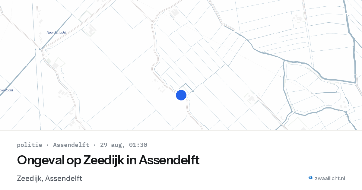 Ongeval op Zeedijk in Assendelft — 28 aug 2026