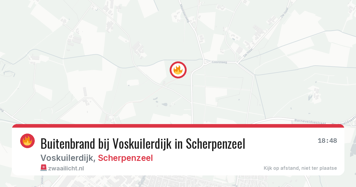 Buitenbrand bij Voskuilerdijk in Scherpenzeel — 8 jul 2026
