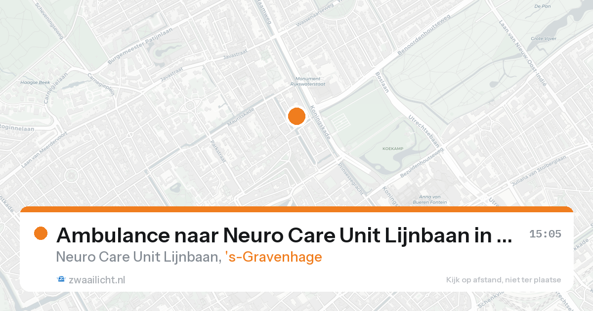 Ambulance naar Neuro Care Unit Lijnbaan in 's-Gravenhage — 7 feb 2026