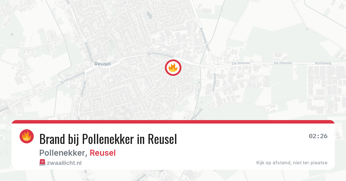 Brand bij Pollenekker in Reusel — 2 aug 2026