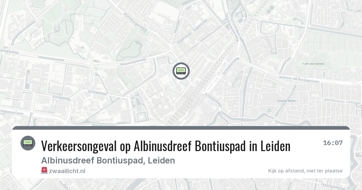Verkeersongeval op Albinusdreef Bontiuspad in Leiden — 11 feb 2026