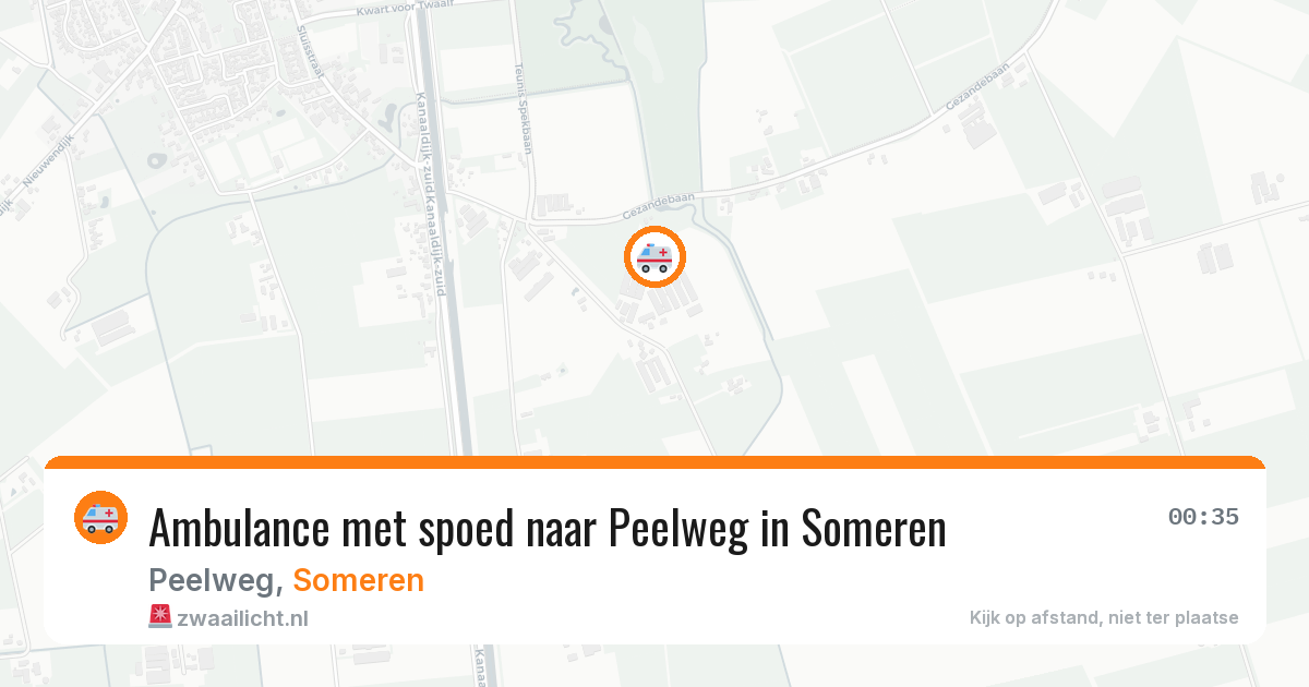Ambulance met spoed naar Peelweg in Someren — 28 jul 2026
