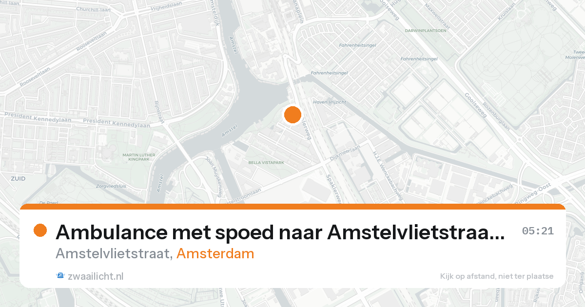 Ambulance met spoed naar Amstelvlietstraat in Amsterdam — 31 jan 2026