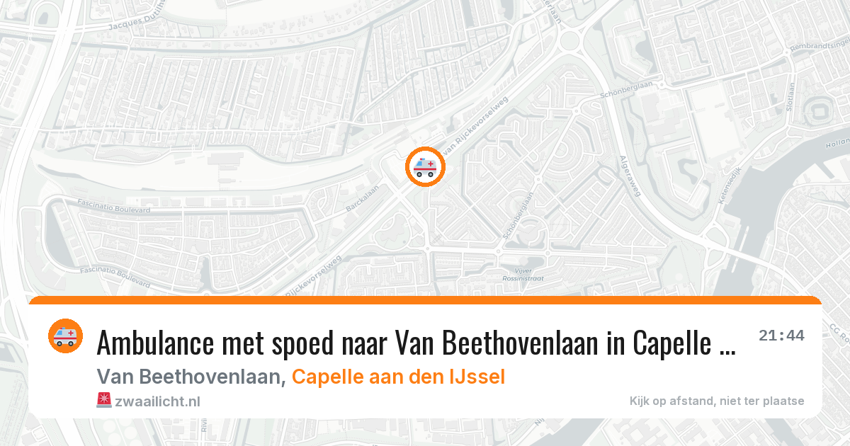 Ambulance met spoed naar Van Beethovenlaan in Capelle aan den IJssel — 24 mei 2026