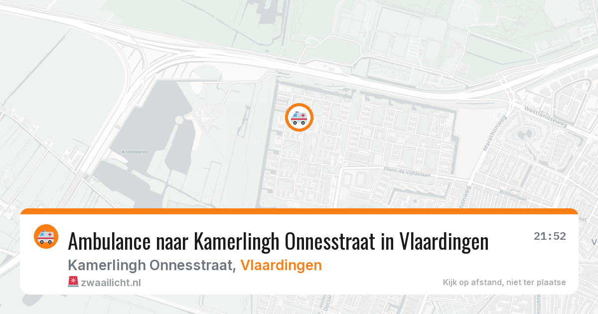 Ambulance naar Kamerlingh Onnesstraat in Vlaardingen — 12 aug 2026