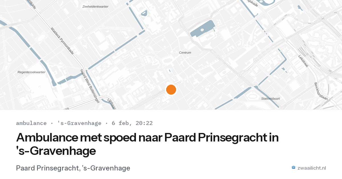 Ambulance met spoed naar Paard Prinsegracht in 's-Gravenhage — 6 feb 2026