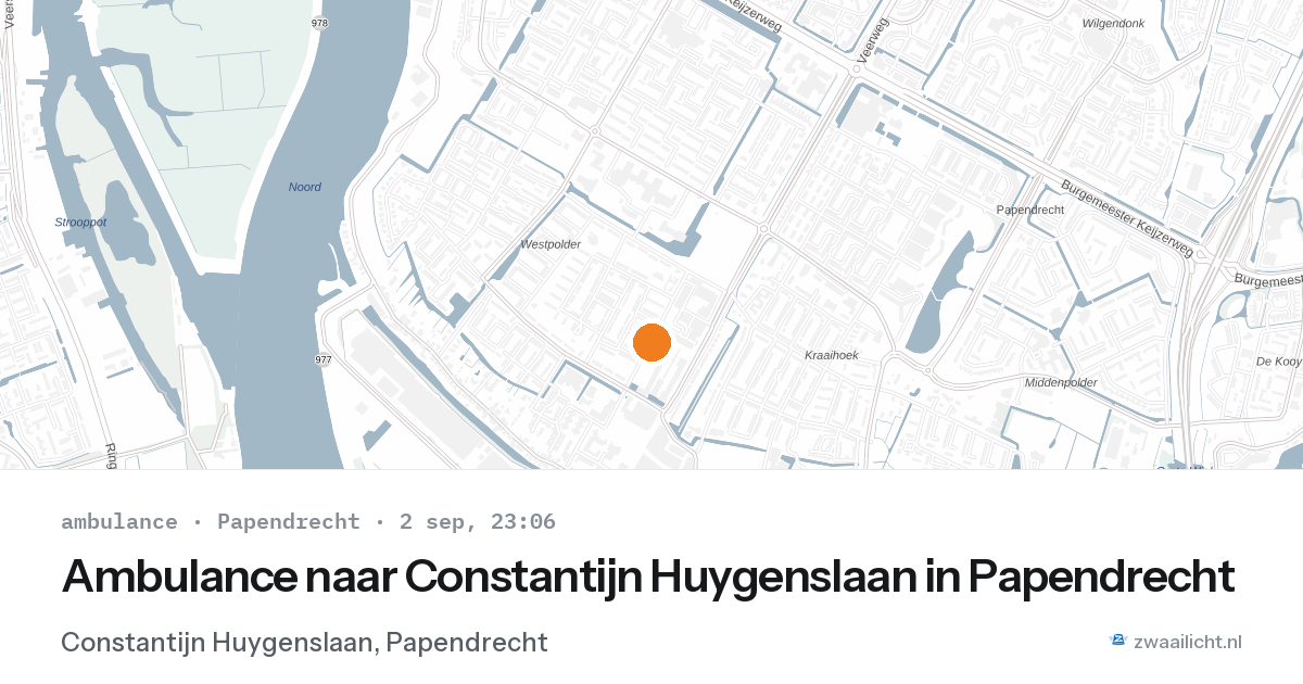 Ambulance naar Constantijn Huygenslaan in Papendrecht — 2 sep 2026