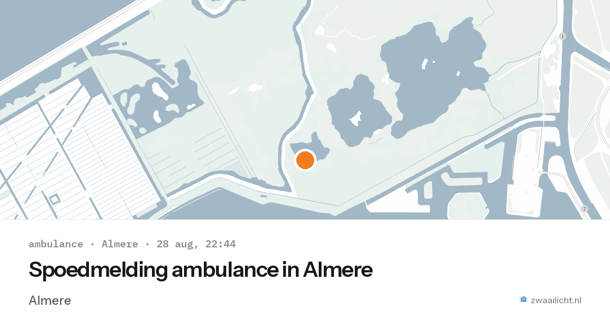 Spoedmelding ambulance in Almere — 28 aug 2026