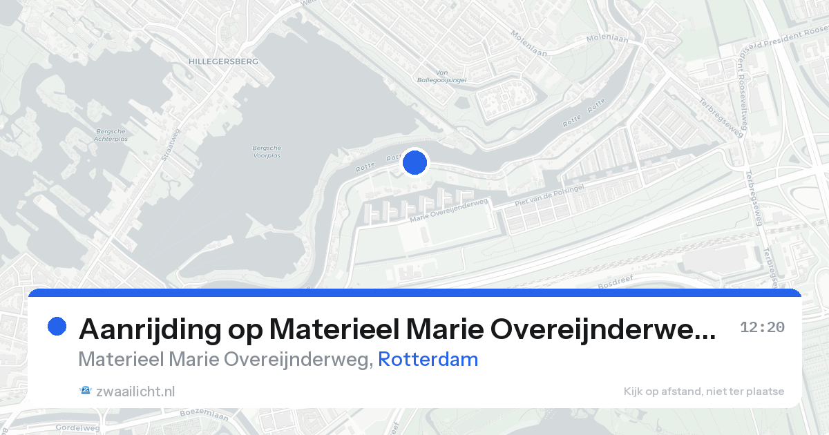 Aanrijding op Materieel Marie Overeijnderweg in Rotterdam — 8 jul 2026