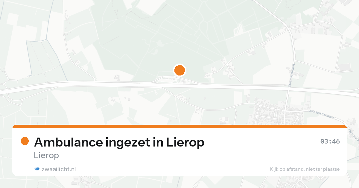 Ambulance ingezet in Lierop — 15 aug 2026