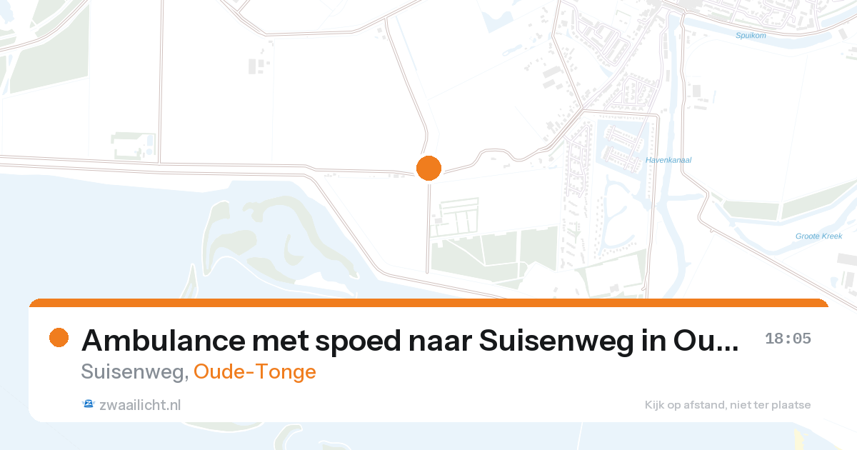 Ambulance met spoed naar Suisenweg in Oude-Tonge — 26 aug 2026