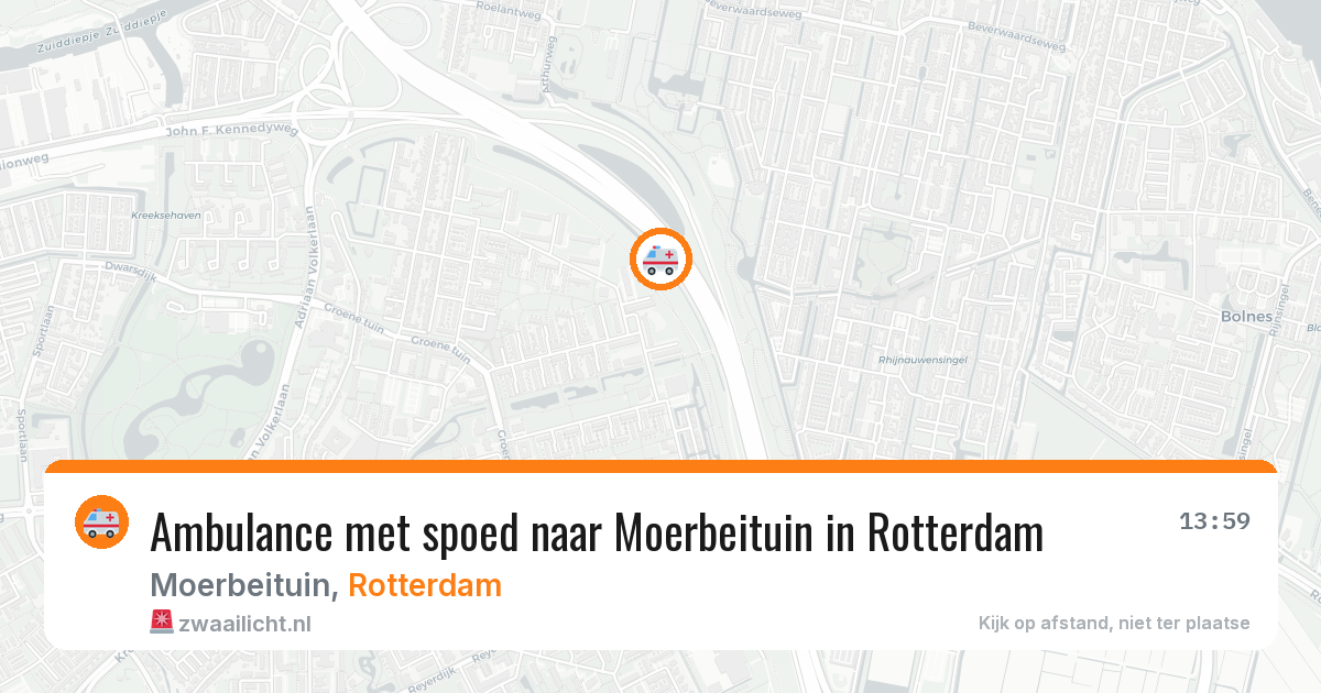 Ambulance met spoed naar Moerbeituin in Rotterdam — 27 jul 2026