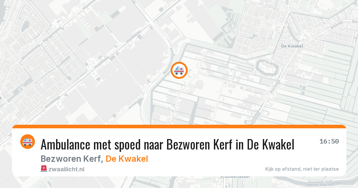 Ambulance met spoed naar Bezworen Kerf in De Kwakel — 5 aug 2026