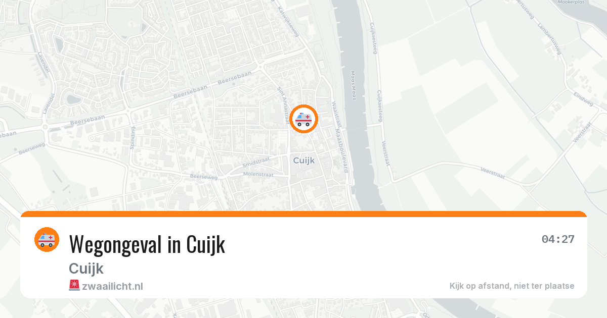 Wegongeval in Cuijk — 12 jun 2026