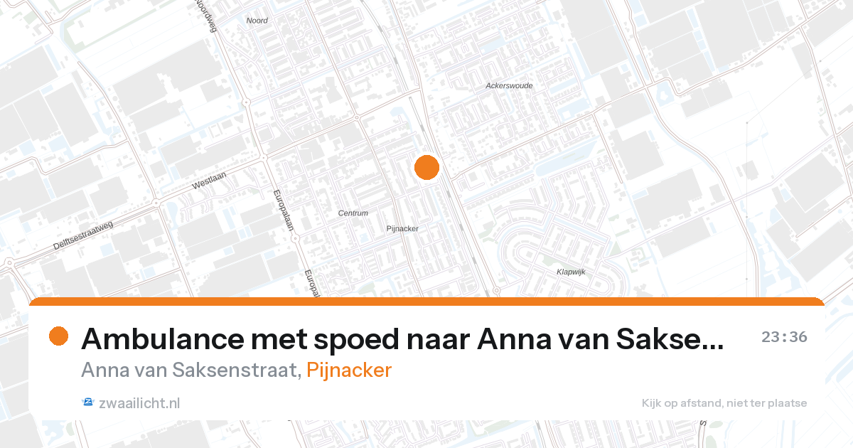 Ambulance met spoed naar Anna van Saksenstraat in Pijnacker — 19 feb 2026