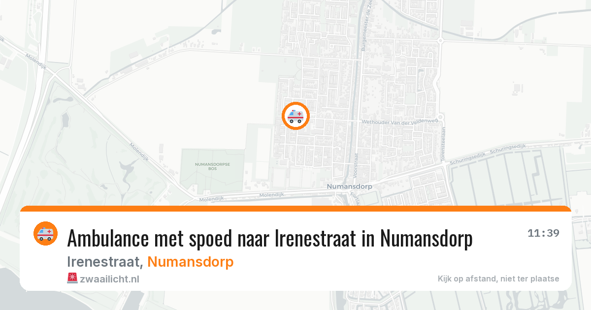 Ambulance met spoed naar Irenestraat in Numansdorp — 26 jan 2026
