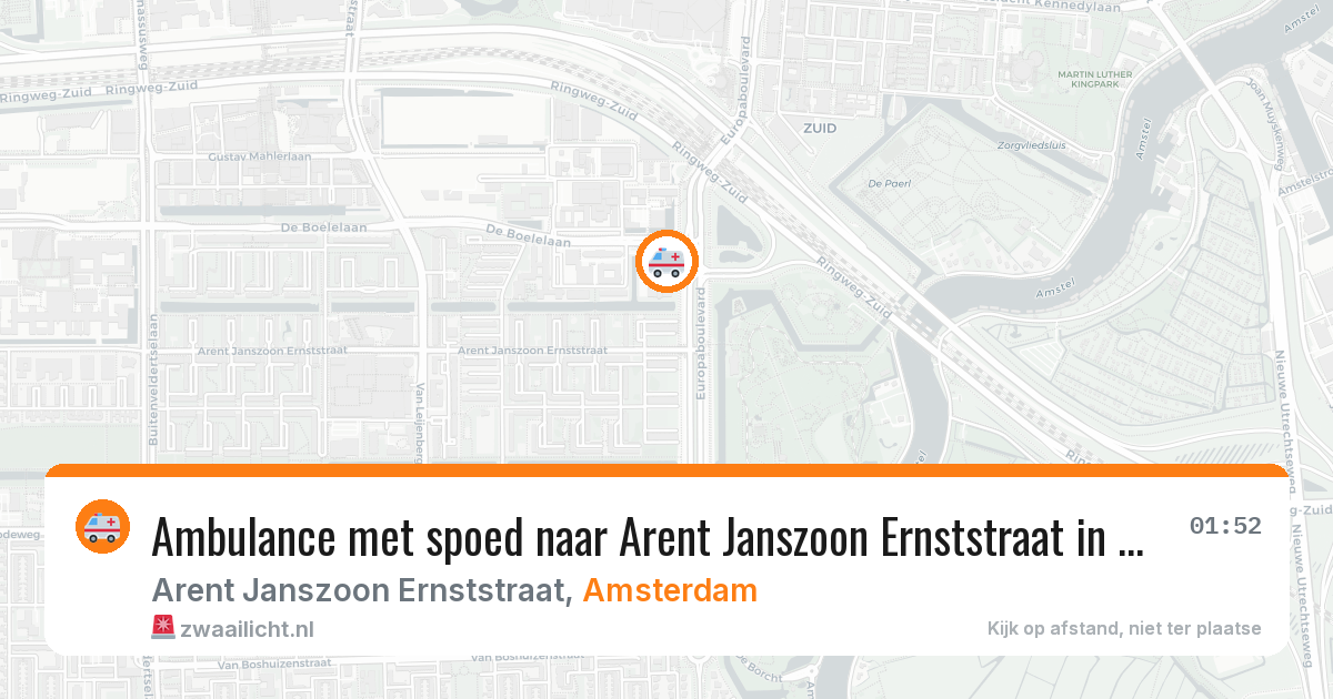 Ambulance met spoed naar Arent Janszoon Ernststraat in Amsterdam — 29 jan 2026