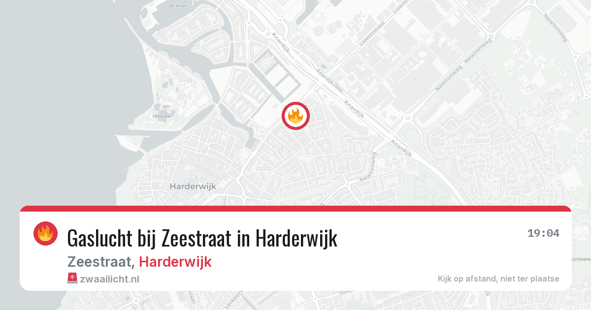 Gaslucht bij Zeestraat in Harderwijk — 5 jun 2026