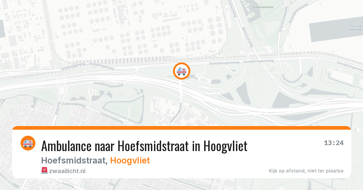 Ambulance naar Hoefsmidstraat in Hoogvliet — 27 mei 2026