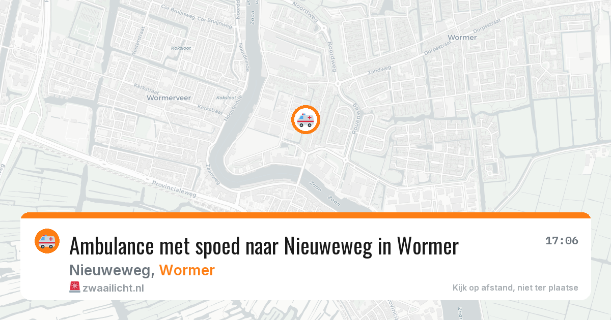 Ambulance met spoed naar Nieuweweg in Wormer — 19 jun 2026