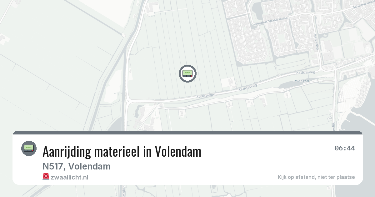 Aanrijding materieel in Volendam — 29 jan 2026