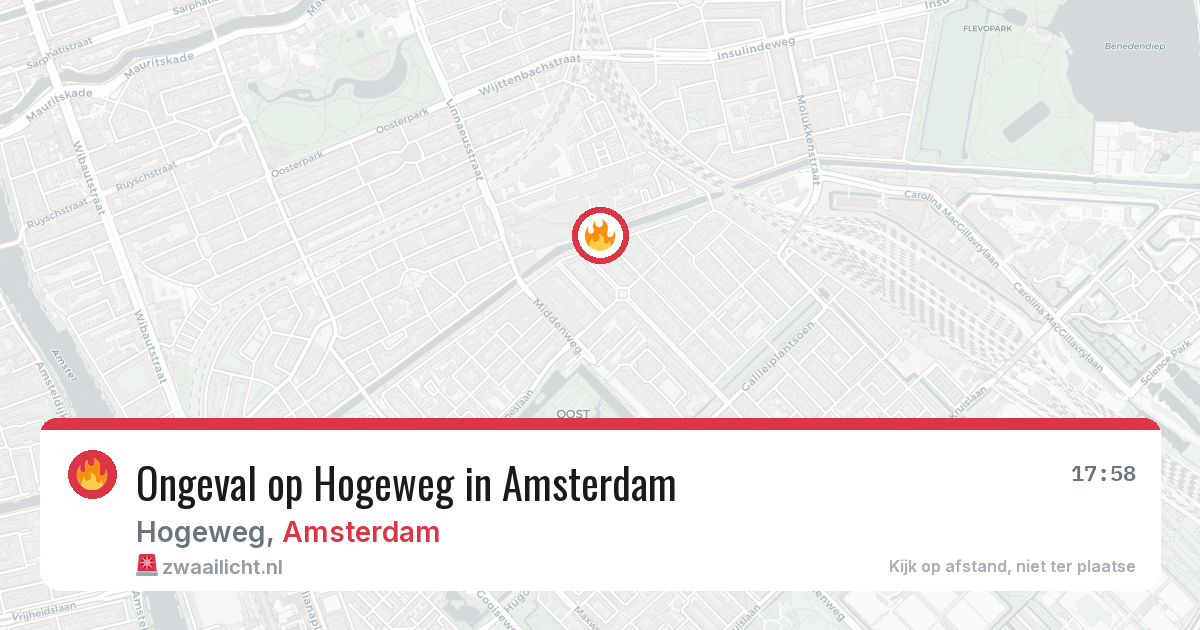 Ongeval op Hogeweg in Amsterdam — 12 jun 2026
