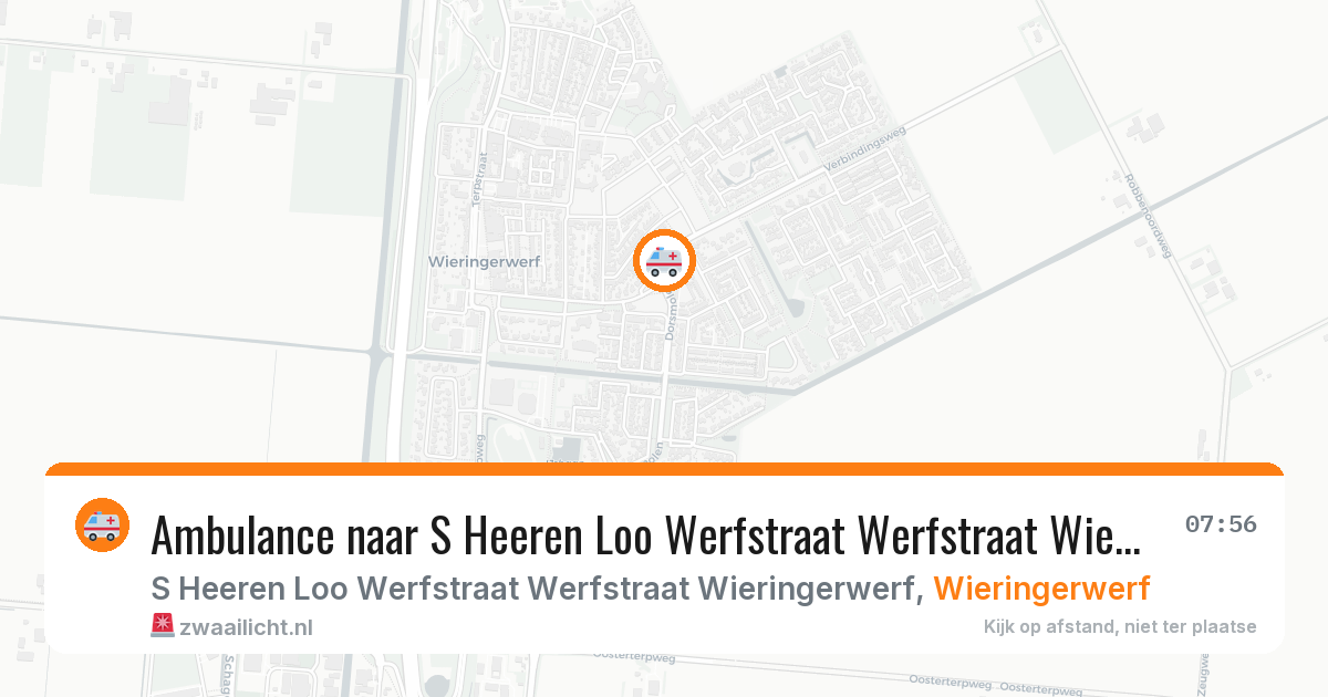 Ambulance naar S Heeren Loo Werfstraat Werfstraat Wieringerwerf in Wieringerwerf — 26 mei 2026
