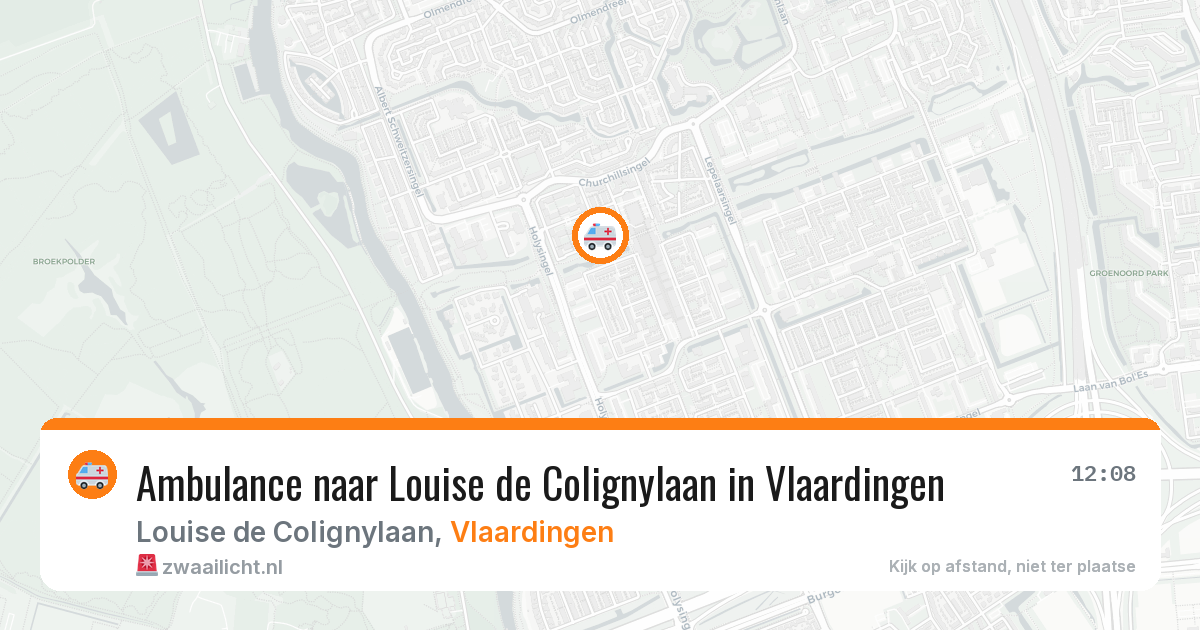 Ambulance naar Louise de Colignylaan in Vlaardingen — 13 jul 2026