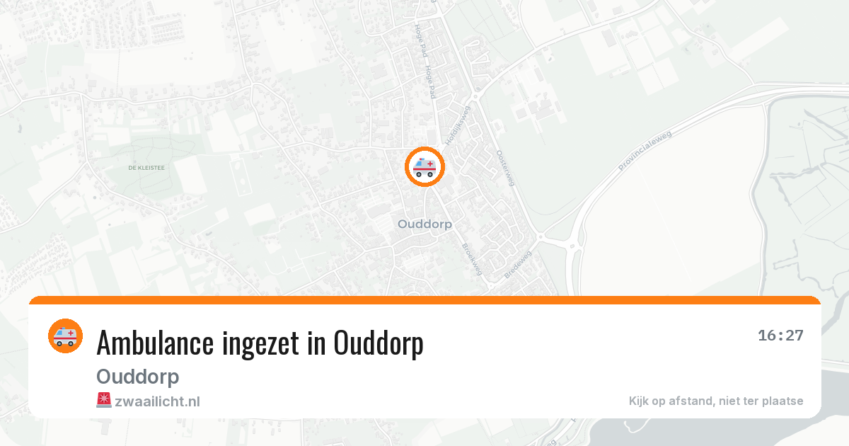 Ambulance ingezet in Ouddorp — 27 jun 2026